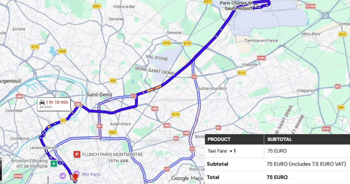Paris CDG Airport to Le Meurice