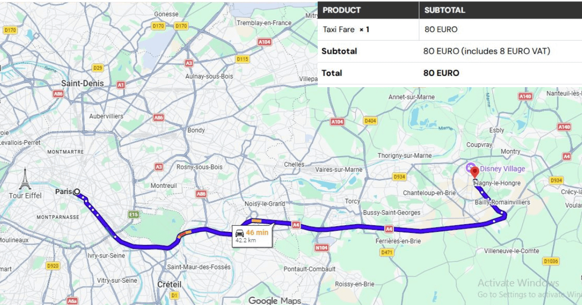 Paris City to Disney’s Newport Bay Club